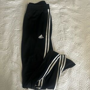 Black stripped women’s adidas joggers